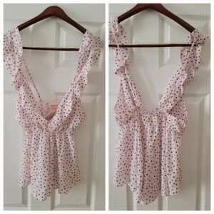 Showpo. SZ US 4 Sugar Sugar Romper Pink Heart NEW